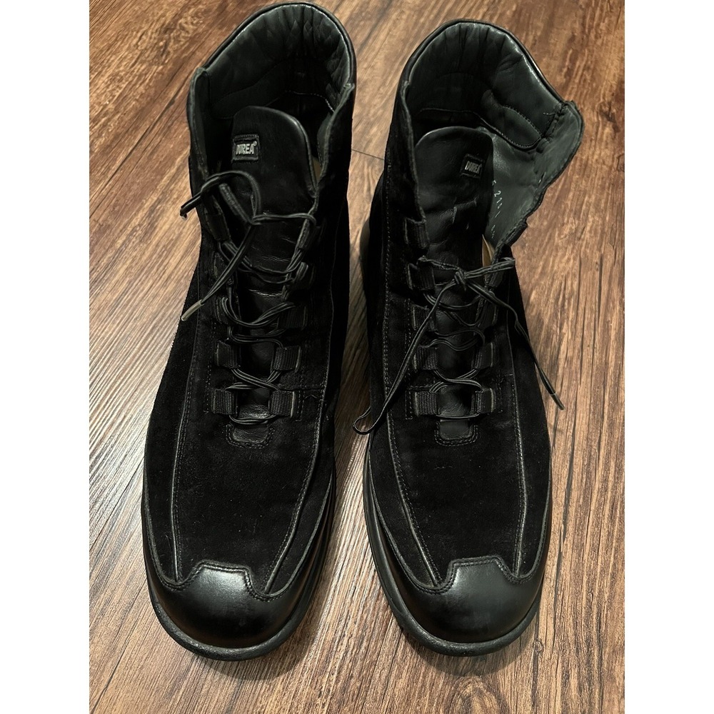 Durea Women's Ankle Boots Booties Size 6.5 Genuine Suede Leather Upper Black